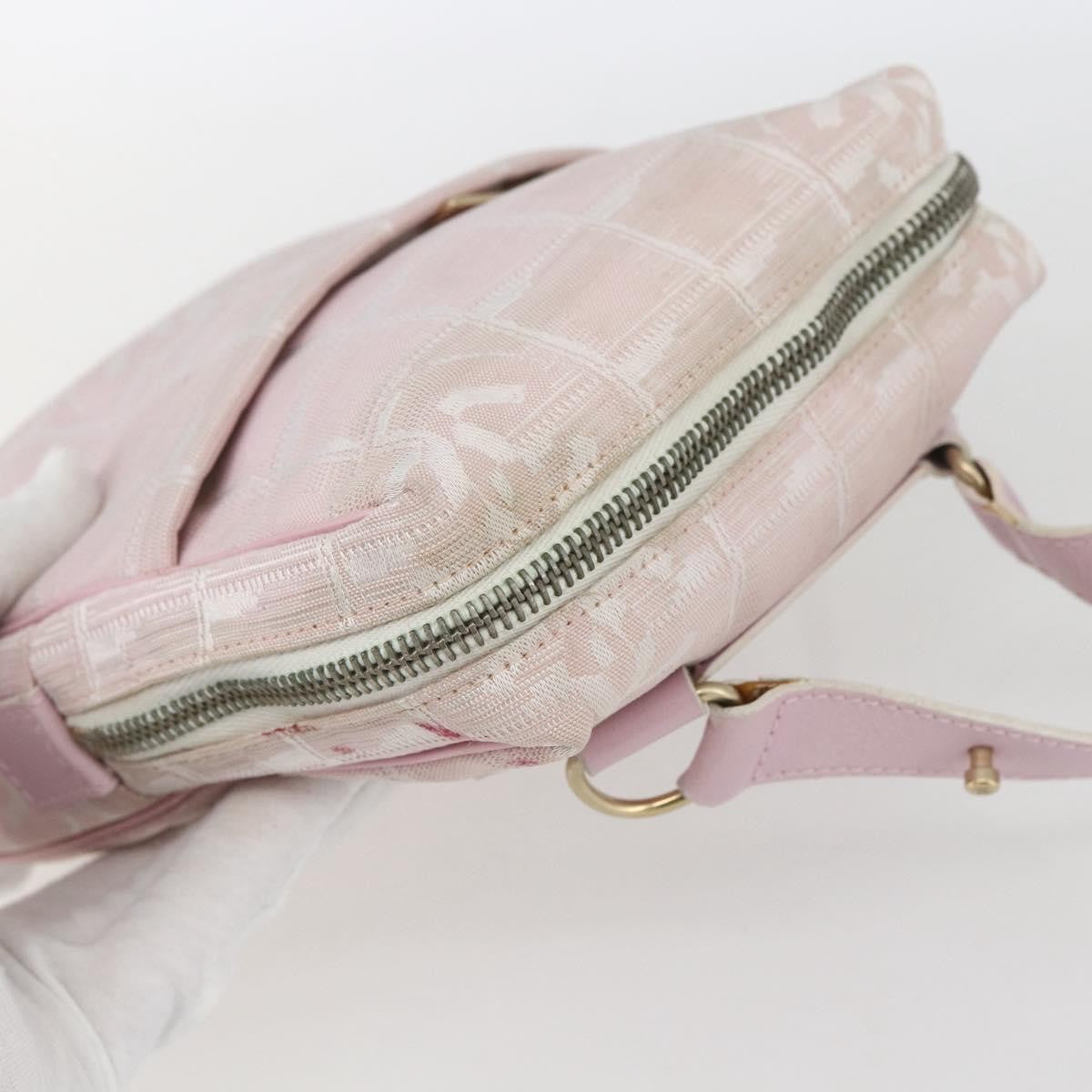 Chanel Travel Line Crossbody Bag Nylon, PINK, NYLON, Shoulder bag