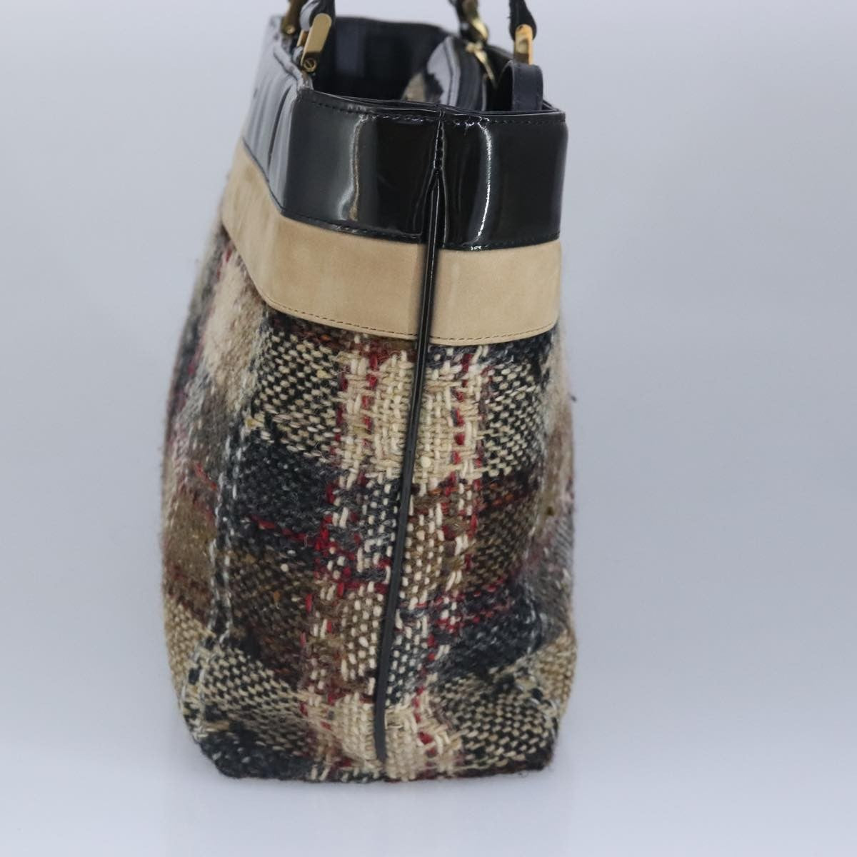 Burberry Vintage tote bag Wool, BEIGE, WOOL, Tote bag