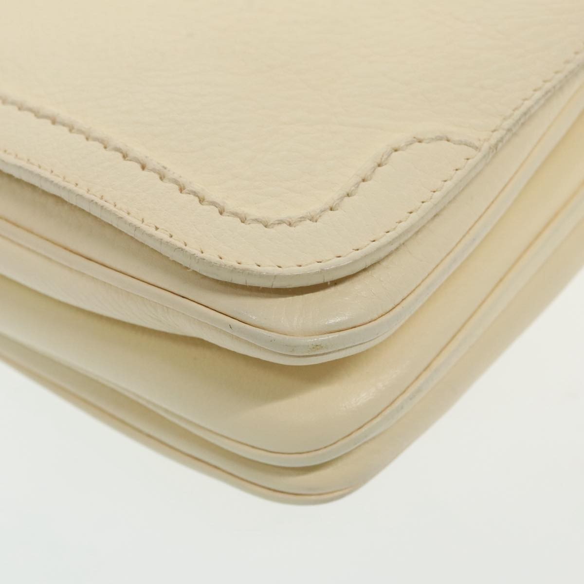 Salvatore Ferragamo Gancini Shoulder Bag Leather, BEIGE, LEATHER, Shoulder bag