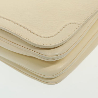 Salvatore Ferragamo Gancini Shoulder Bag Leather, BEIGE, LEATHER, Shoulder bag