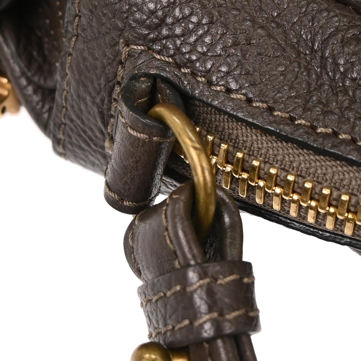 Chloe Paraty Top Handle Bag Leather, BROWN, LEATHER, Handbag