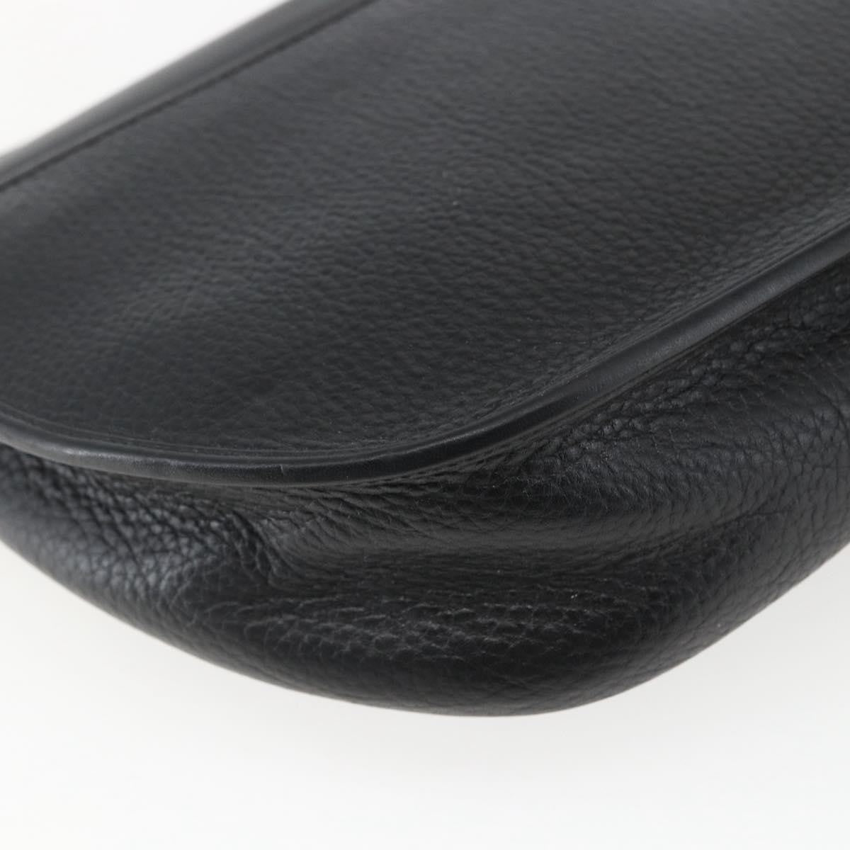 Christian Dior Bobby Flap Bag Whipstitch Leather, BLACK, LEATHER, Shoulder bag