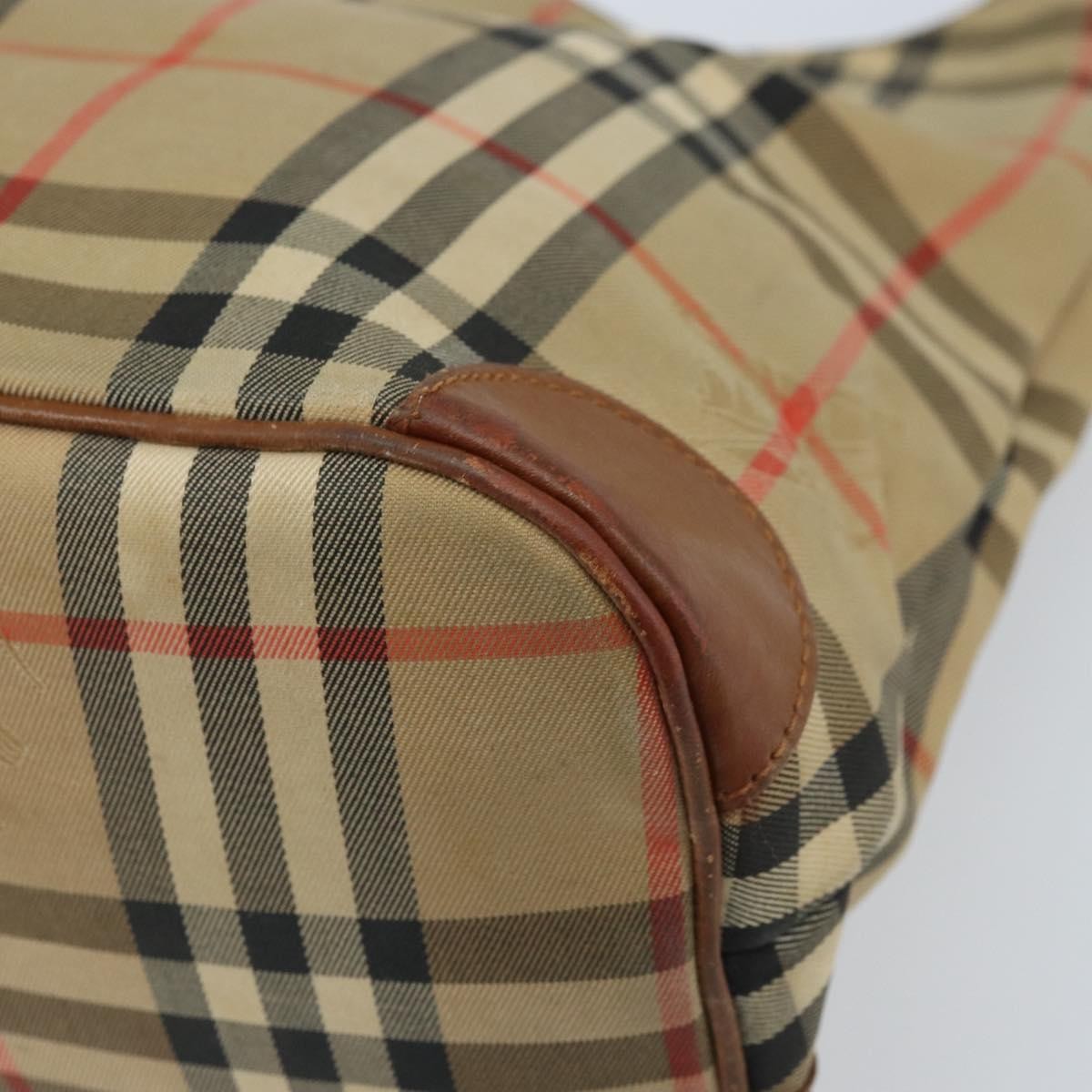 Burberry Nova check Shoulder bag Canvas and Leather, BEIGE, CANVAS, Shoulder bag