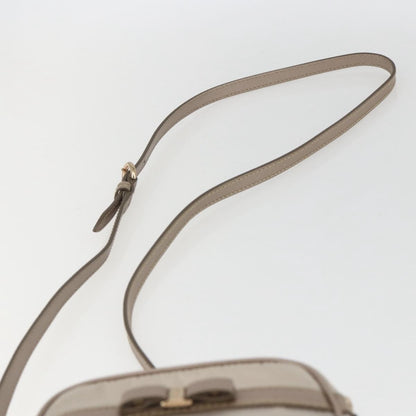 Salvatore Ferragamo Vala Shoulder Bag Nylon, BEIGE, NYLON, Shoulder bag