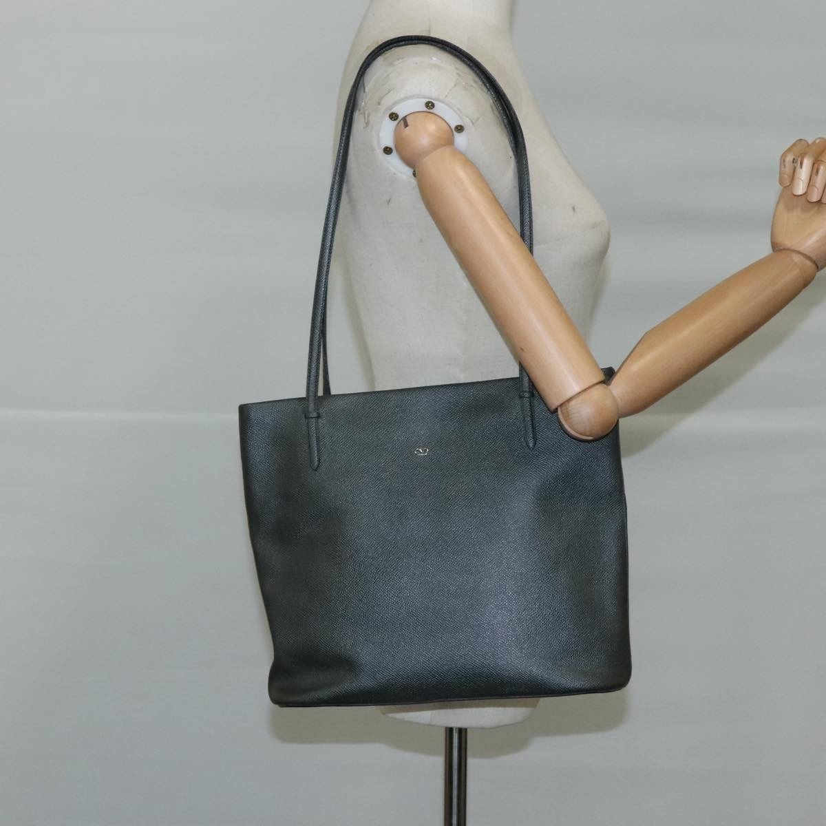 Valentino Garavani Vlogo tote bag Leather, GRAY, LEATHER, Tote bag