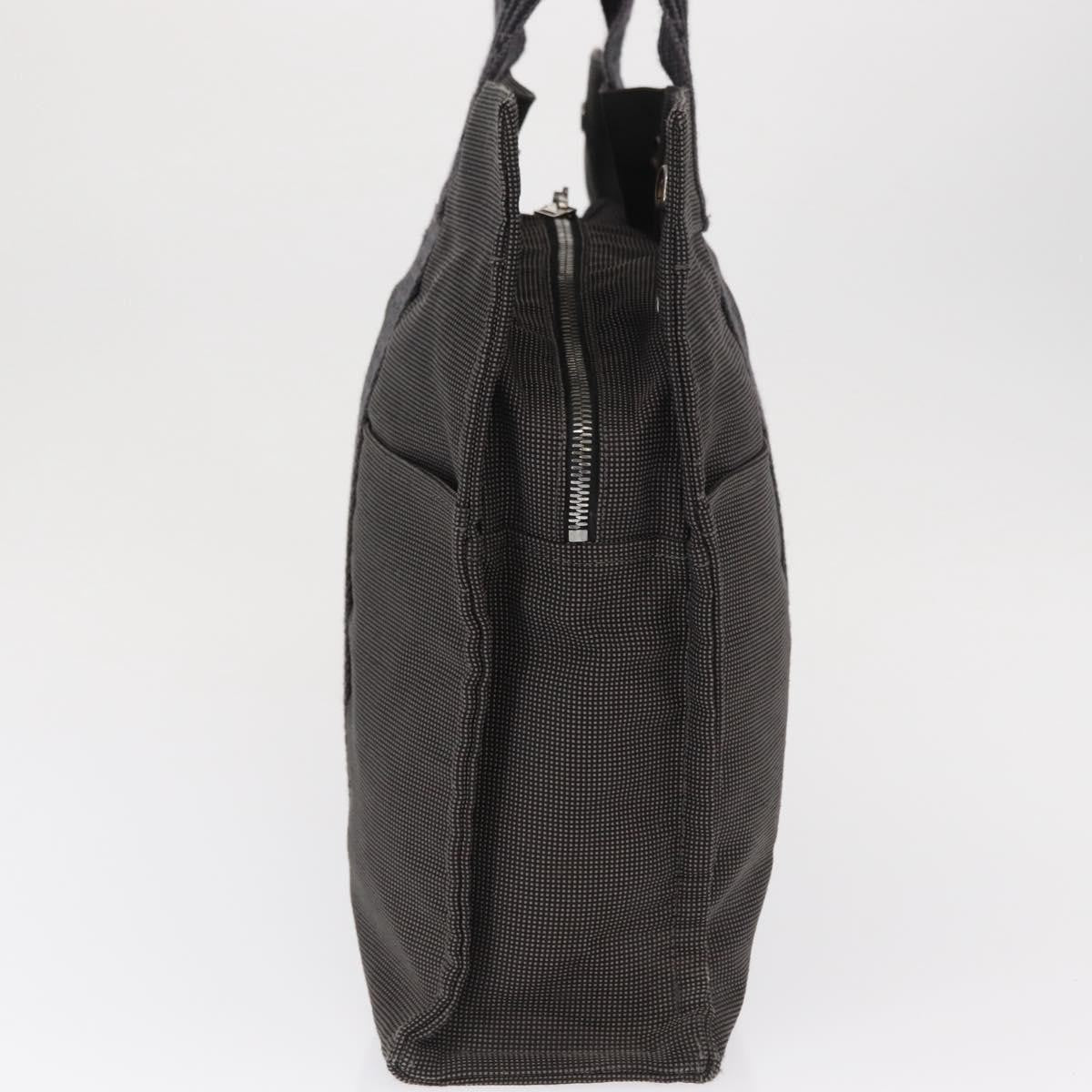 Hermes Fourre-tout Herline Canvas, GRAY, CANVAS, Tote bag