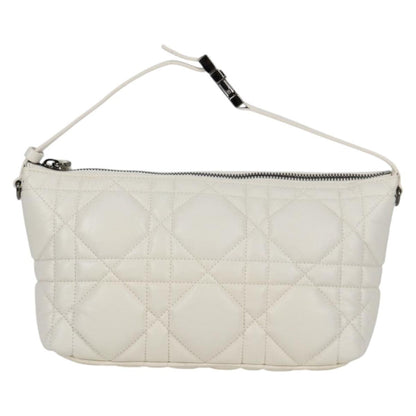 Christian Dior DiorTravel Nomad Pouch Macrocannage Quilt Calfskin, WHITE, LEATHER, Clutche & pouche
