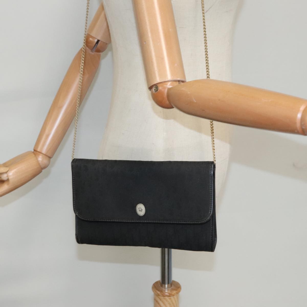 Christian Dior Trotter shoulder bag Canvas, BLACK, CANVAS, Clutche & pouche