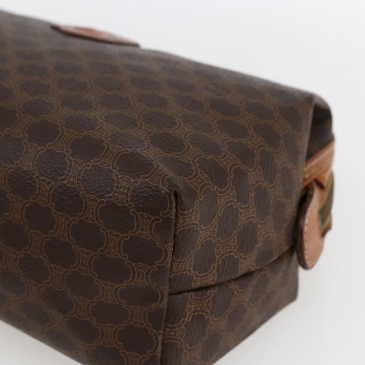 Celine Macadam Pochette Canvas and Leather, BROWN, CANVAS, Clutche & pouche