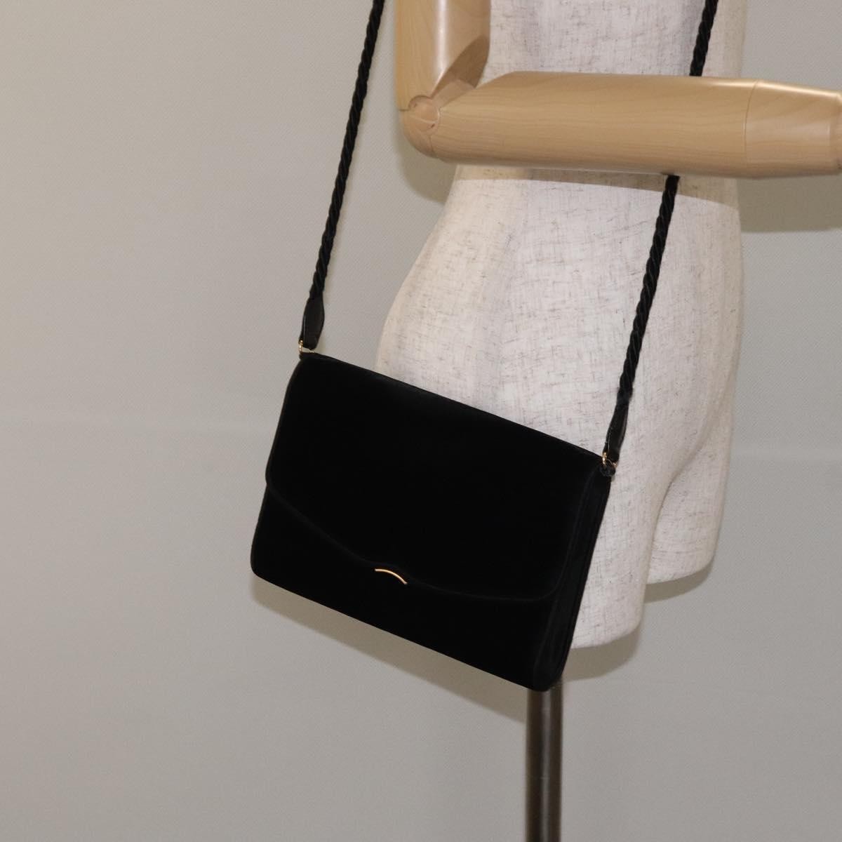 Gucci Vintage Shoulder Bag Velvet, BLACK, VELVET, Shoulder bag