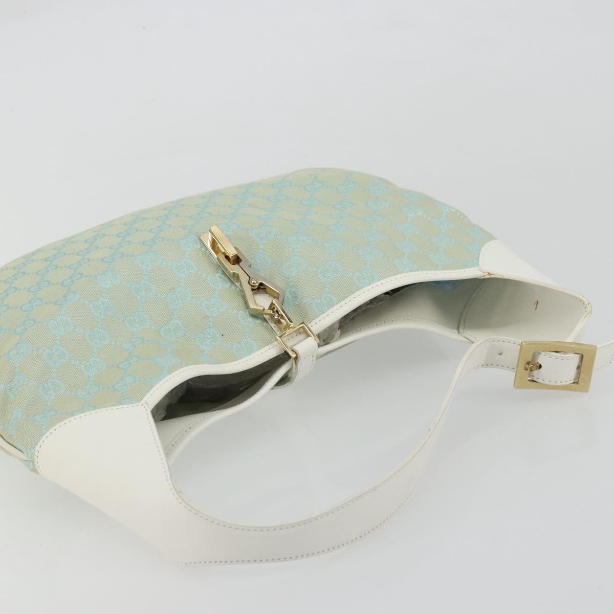 Gucci Vintage Jackie Shoulder Bag Canvas and Leather, Multicolour, Canvas, Handbag
