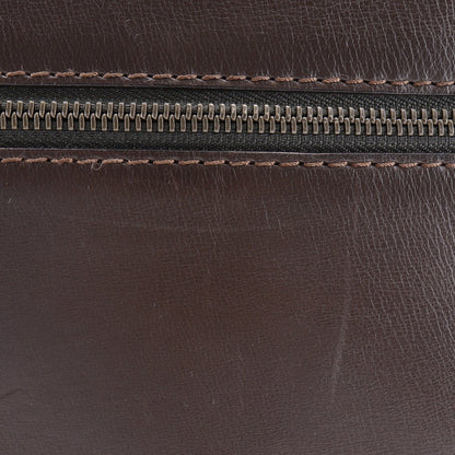 Louis Vuitton Sac Plat Crossbody Bag Utah Leather, BROWN, CALFSKIN, Shoulder bag