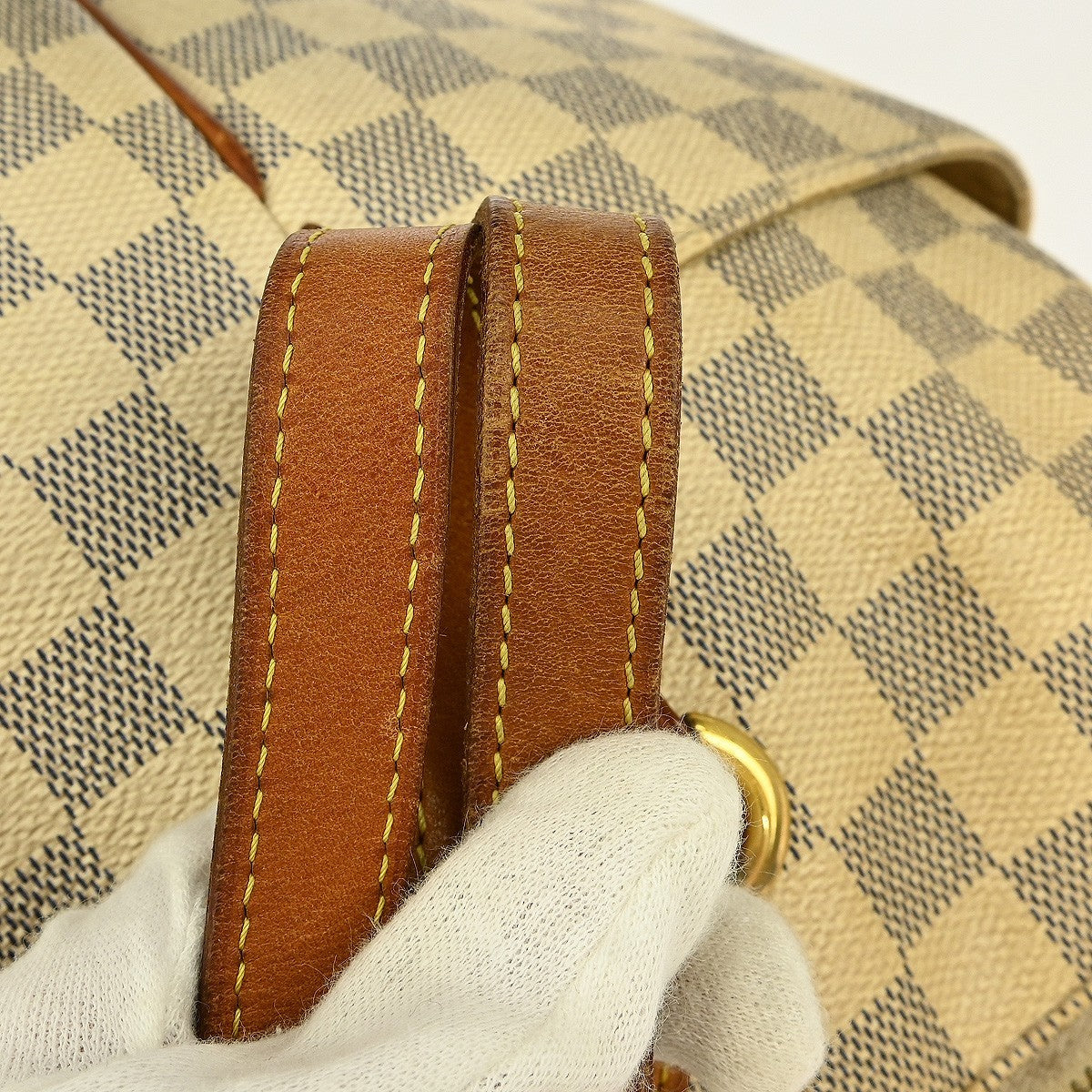 Louis Vuitton Totally Handbag Damier azur, WHITE, CANVAS, Tote bag