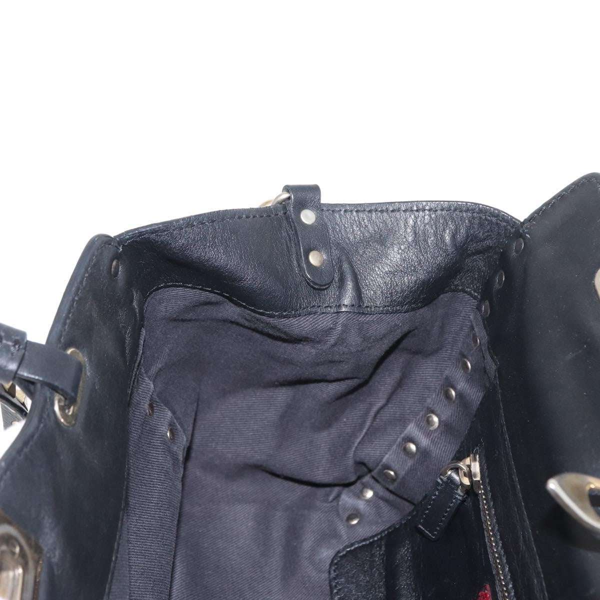 Valentino Garavani Rockstud Tote Textured Leather, BLACK, LEATHER, Tote bag