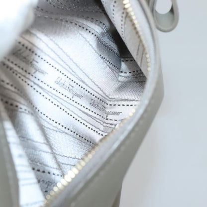 Salvatore Ferragamo Sofia Satchel Smooth Leather, GRAY, LEATHER, Handbag