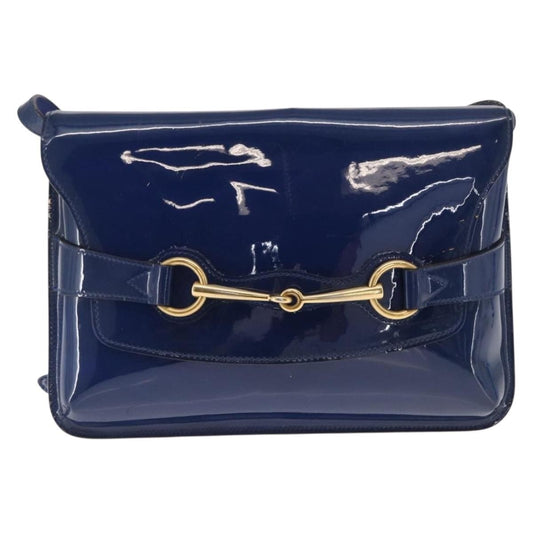 Gucci Bright Bit Shoulder Bag Patent, BLUE, PATENT_LEATHER, Shoulder bag