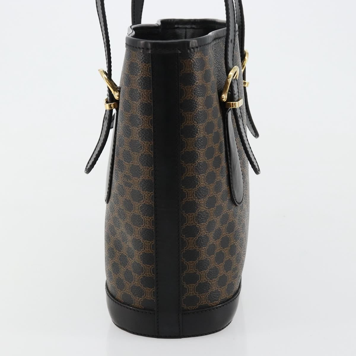 Celine Vintage Macadam Tote bag Canvas, Black, Canvas, Tote Bag