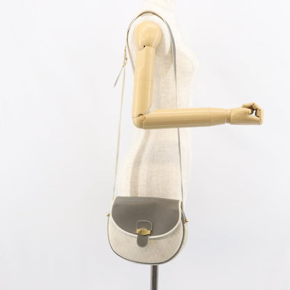 Christian Dior Vintage Honeycomb Flap Crossbody Bag Canvas and Leather, WHITE, CANVAS, Shoulder bag