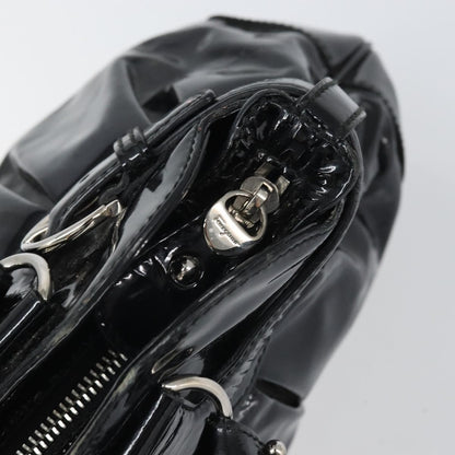 Salvatore Ferragamo Marisa Crossbody Patent leather, BLACK, PATENT_LEATHER, Handbag