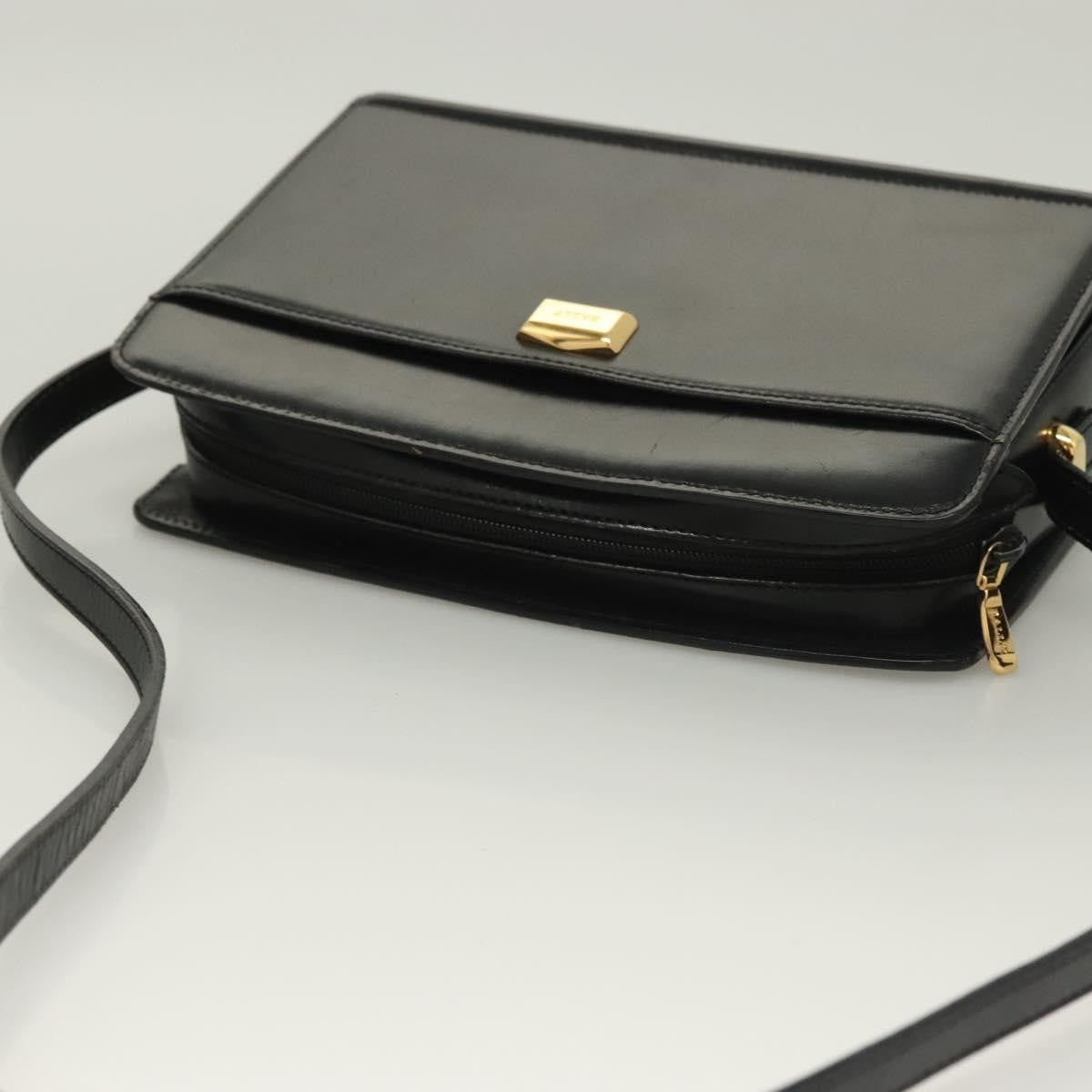 Bally Vintage Shoulder Bag Leather, Black, Leather, Shoulder Bag
