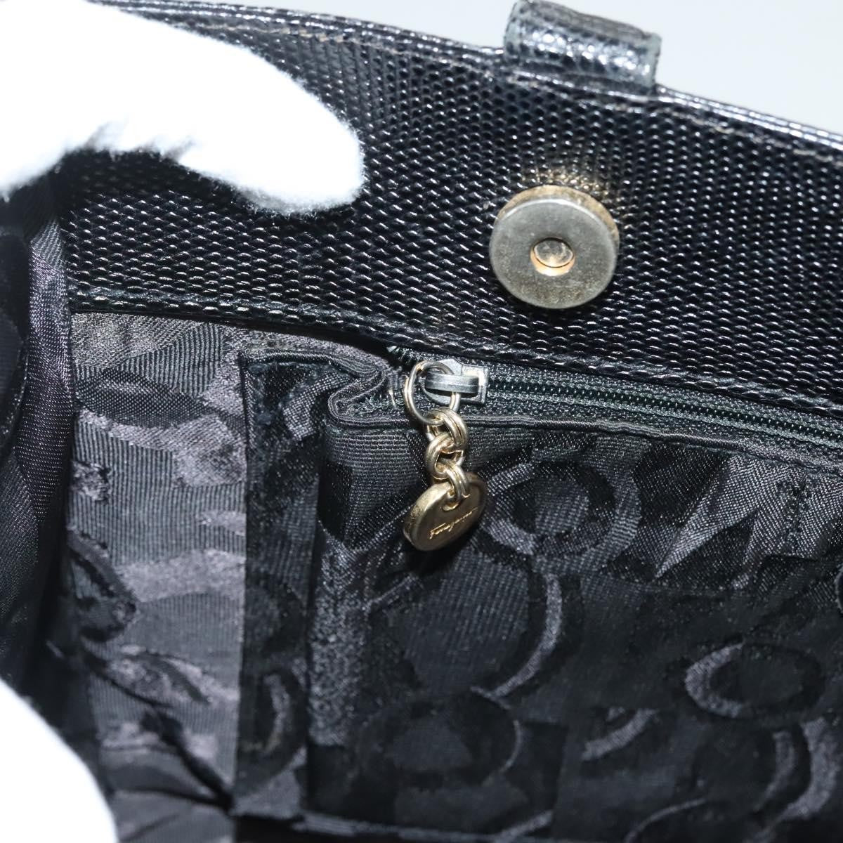 Salvatore Ferragamo Vala Shoulder Bag Leather, BLACK, LEATHER, Shoulder bag