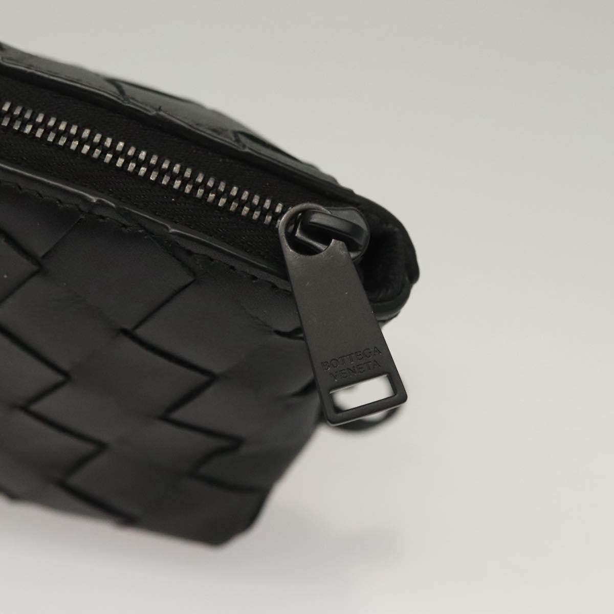 Bottega Veneta Loop Crossbody Bag Intrecciato Nappa, BLACK, LEATHER, Clutche & pouche