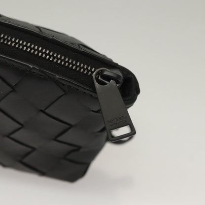 Bottega Veneta Loop Crossbody Bag Intrecciato Nappa, BLACK, LEATHER, Clutche & pouche