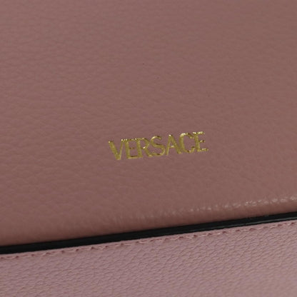 Versace Virtus Flap Messenger Bag Leather, PINK, LEATHER, Shoulder bag