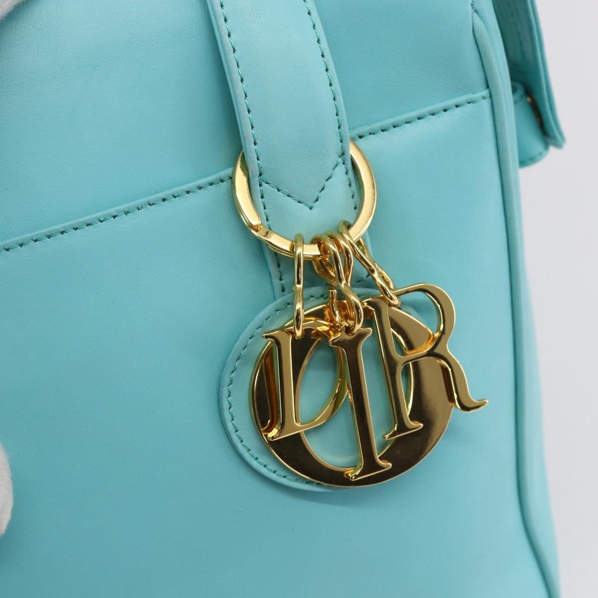 Christian Dior Vintage Handbag Leather, BLUE, LEATHER, Handbag