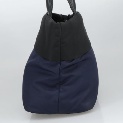 Prada Convertible Double Tote Tessuto, Navy, Nylon, Tote Bag