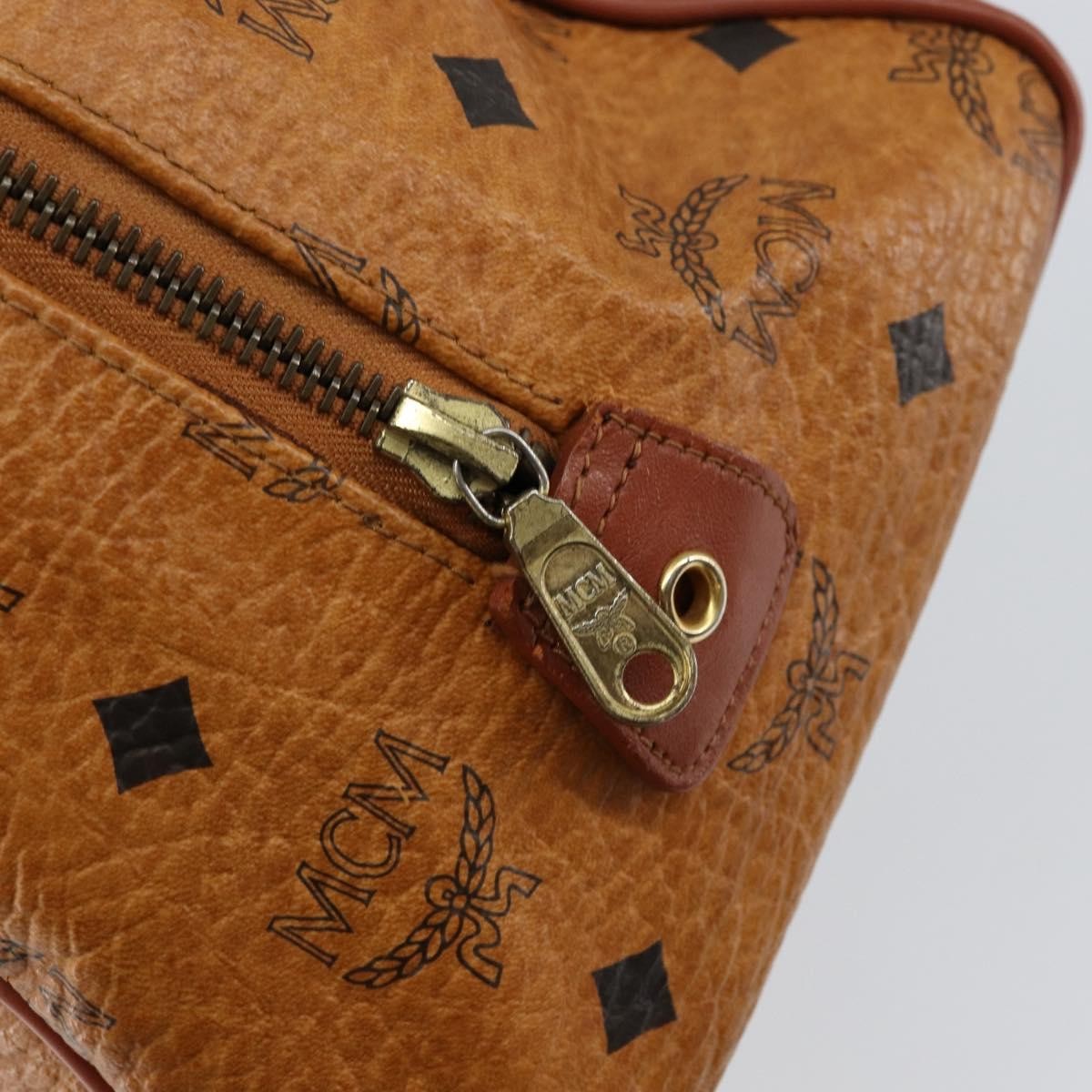 MCM Visetos logogramme Handbag Canvas and Leather, BROWN, CANVAS, Handbag