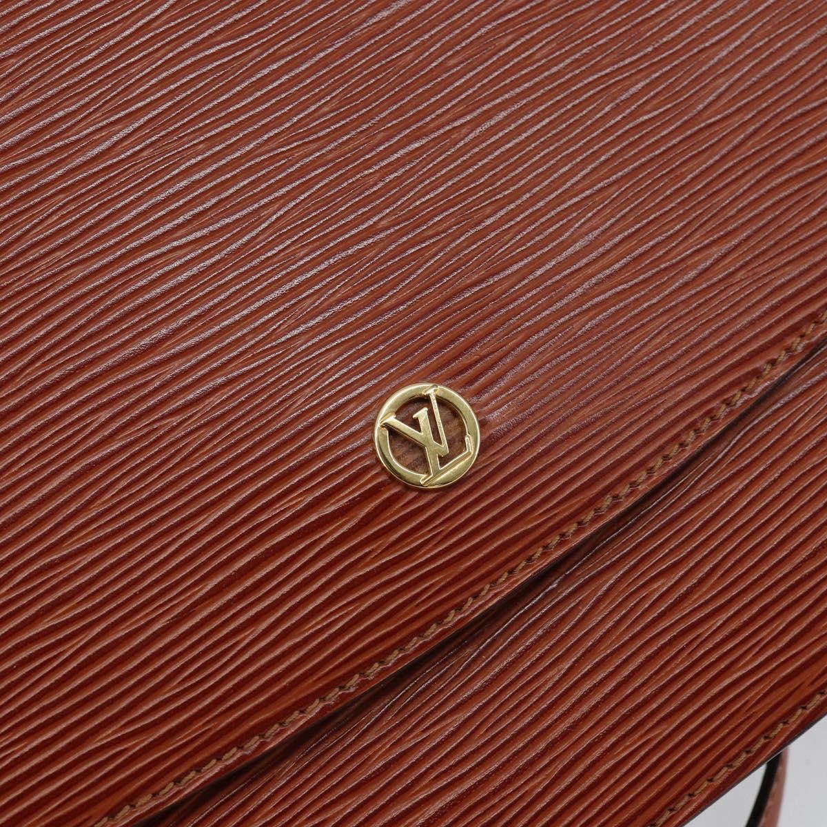 Louis Vuitton Grenelle Shoulder Bag Epi Leather, BROWN, LEATHER, Shoulder bag