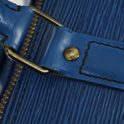 Louis Vuitton Keepall Bag Epi Leather, BLUE, LEATHER, Travel bag