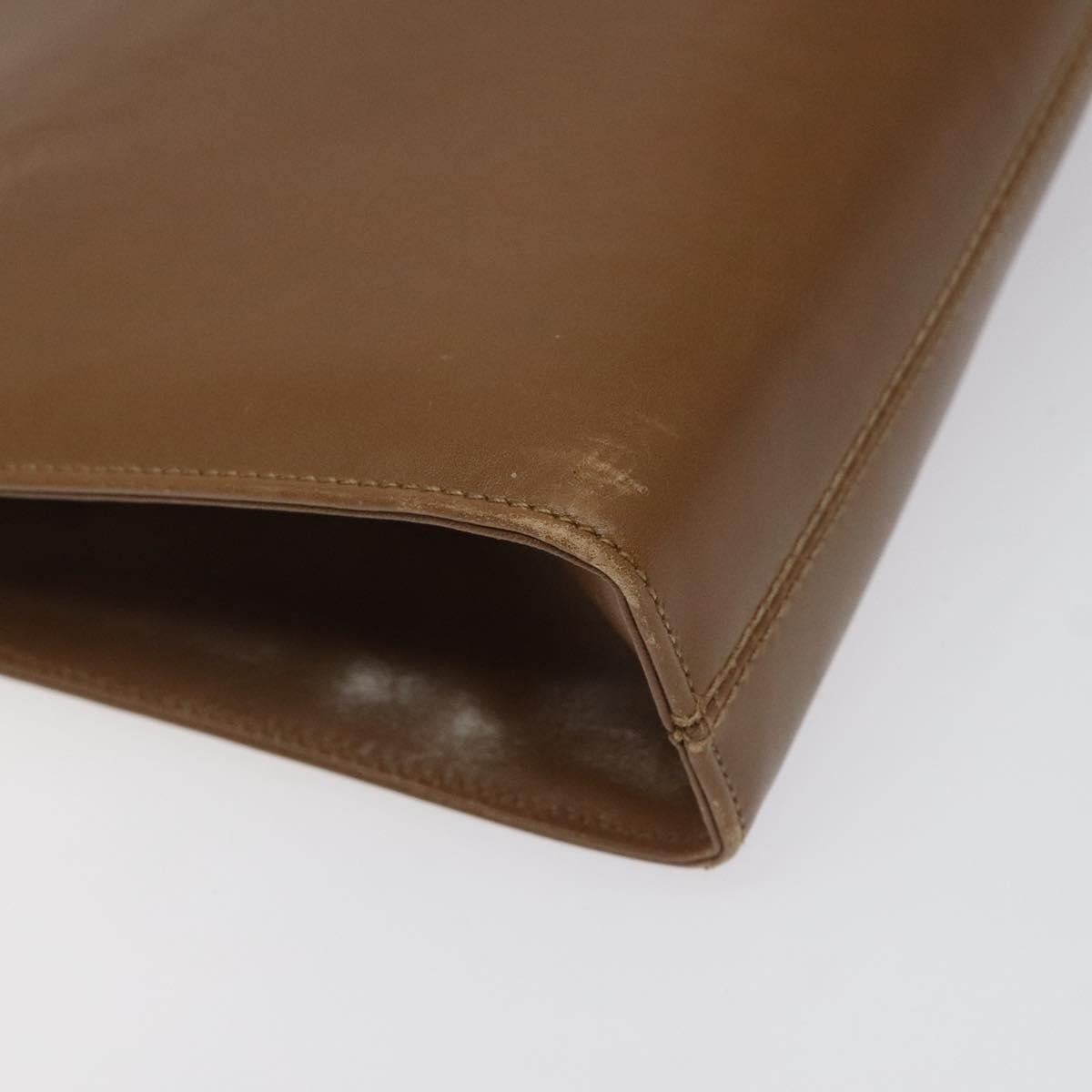 Salvatore Ferragamo Vintage Gancini Chain Shoulder Bag Leather, BROWN, LEATHER, Shoulder bag