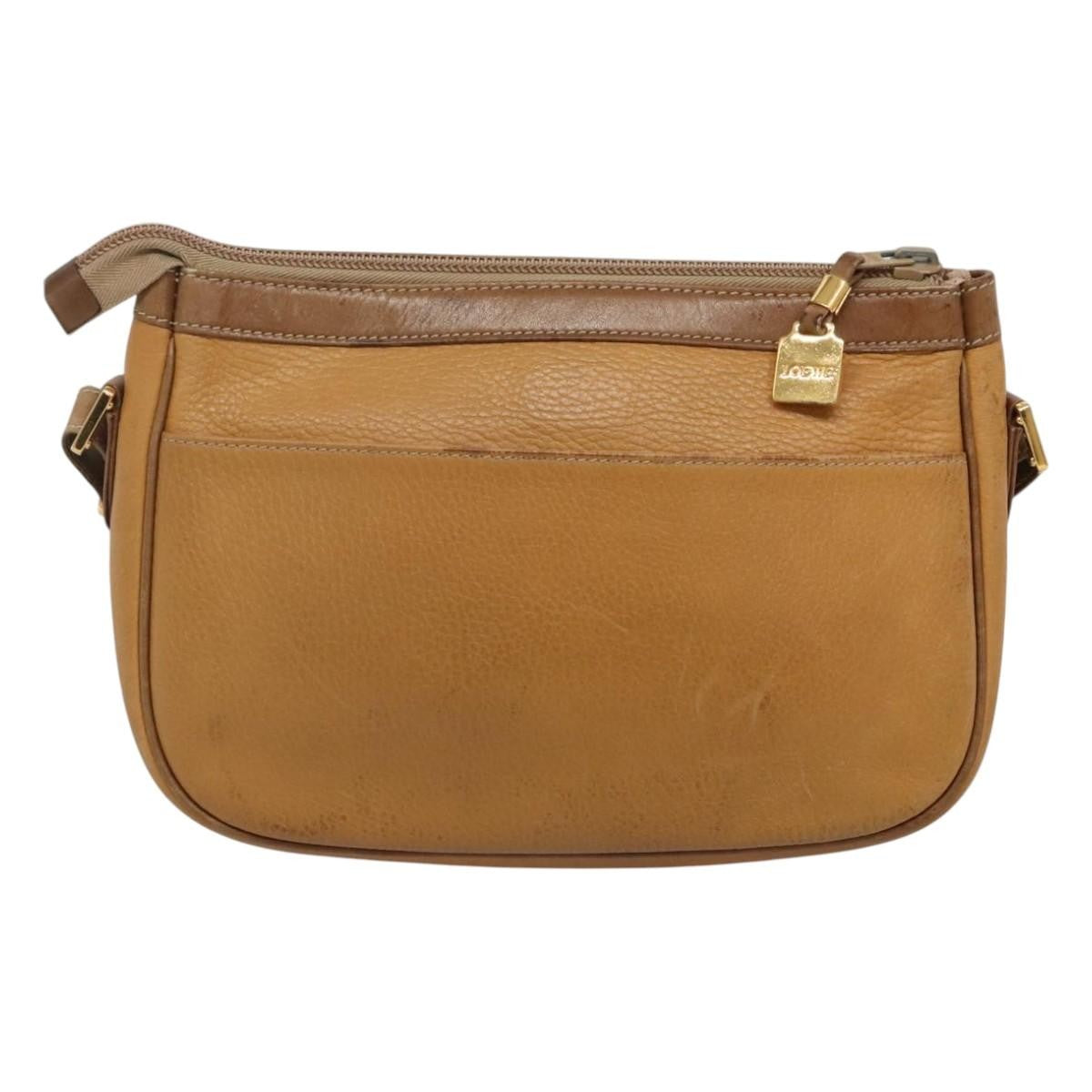 Loewe Anagram Shoulder Bag Leather, YELLOW, LEATHER, Shoulder bag
