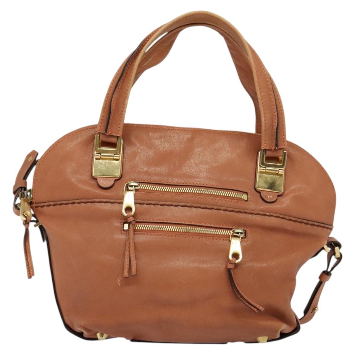 Chloe Angie Tote Leather, PINK, LEATHER, Tote bag