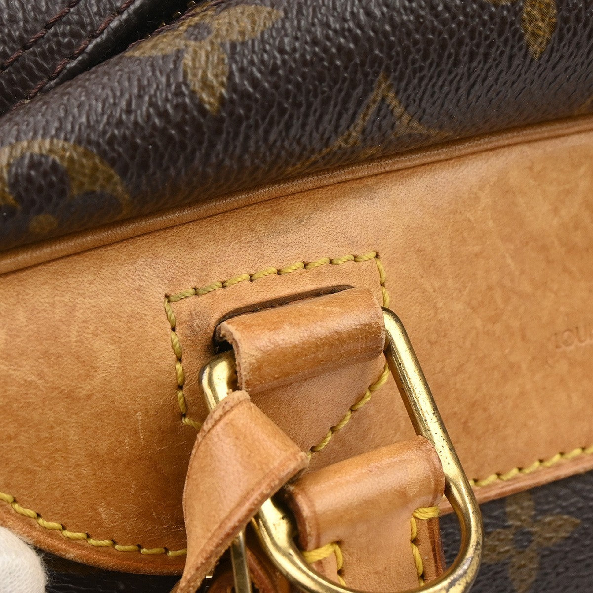 Louis Vuitton Deauville Handbag Monogram Canvas, BROWN, CANVAS, Handbag