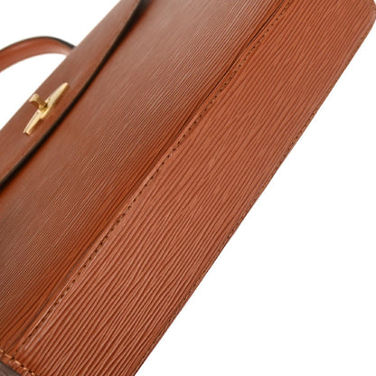 Louis Vuitton Malesherbes Handbag Epi Leather, BROWN, LEATHER, Handbag