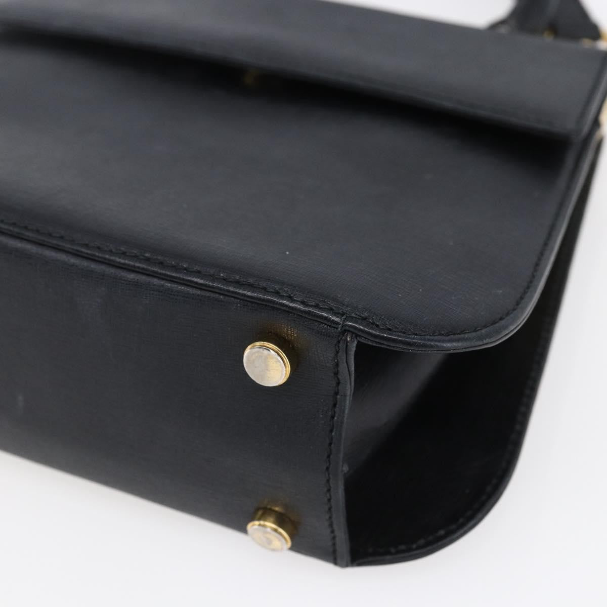 Salvatore Ferragamo Vintage Shoulder Bag Leather, BLACK, LEATHER, Shoulder bag