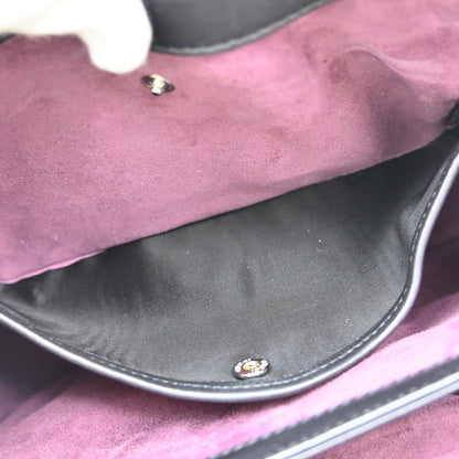 Gucci Lady Lock Satchel Leather, Black, Leather, Handbag