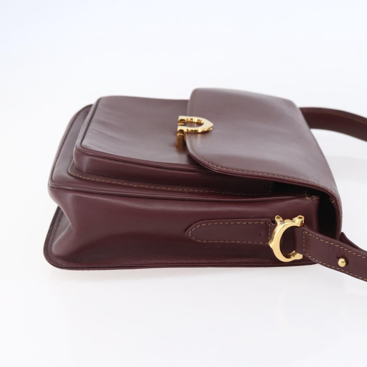 cartier Must de Cartier Shoulder Bag Leather, BURGUNDY, LEATHER, Shoulder bag