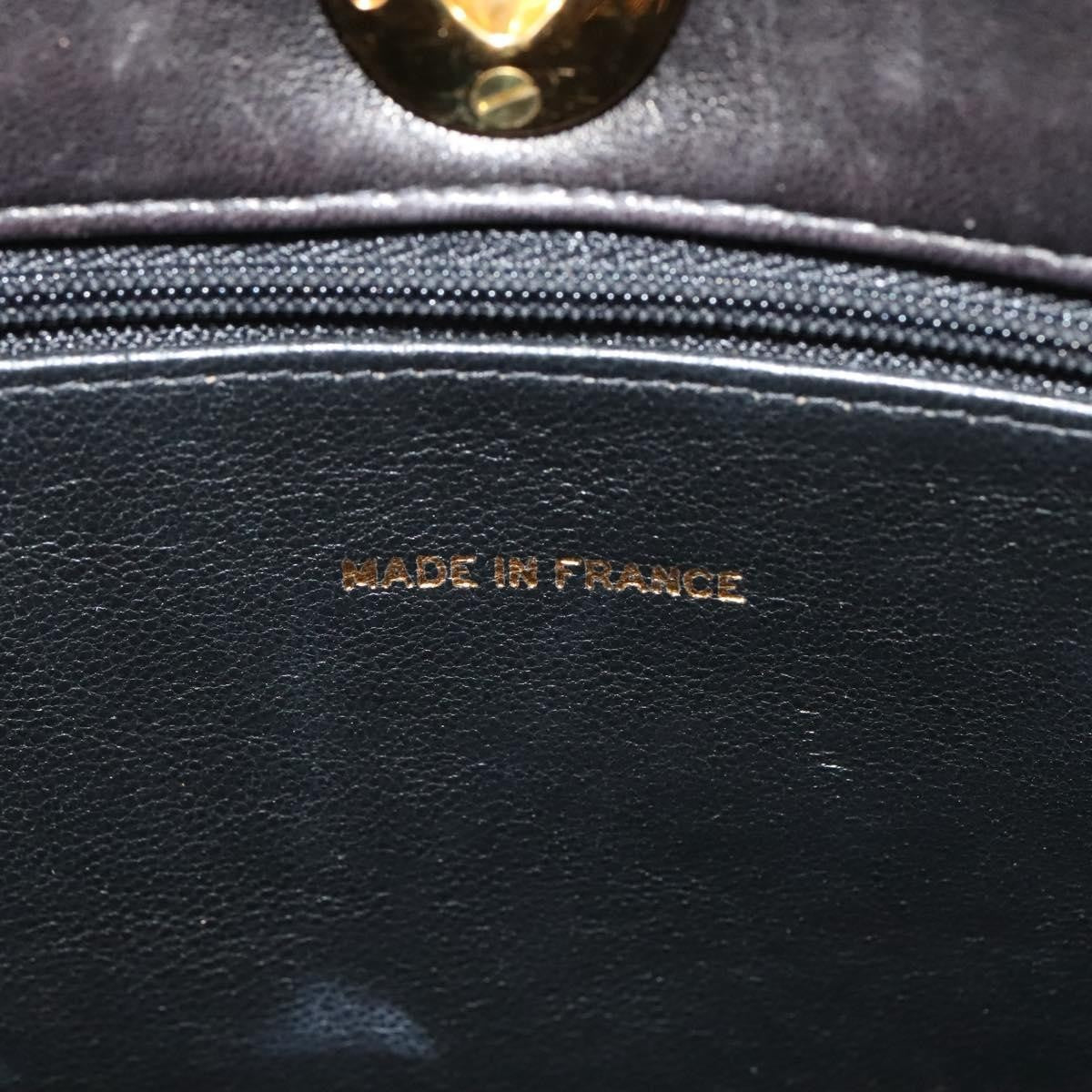 Chanel Vintage Chain Tote Quilted Patent, BLACK, LEATHER, Shoulder bag