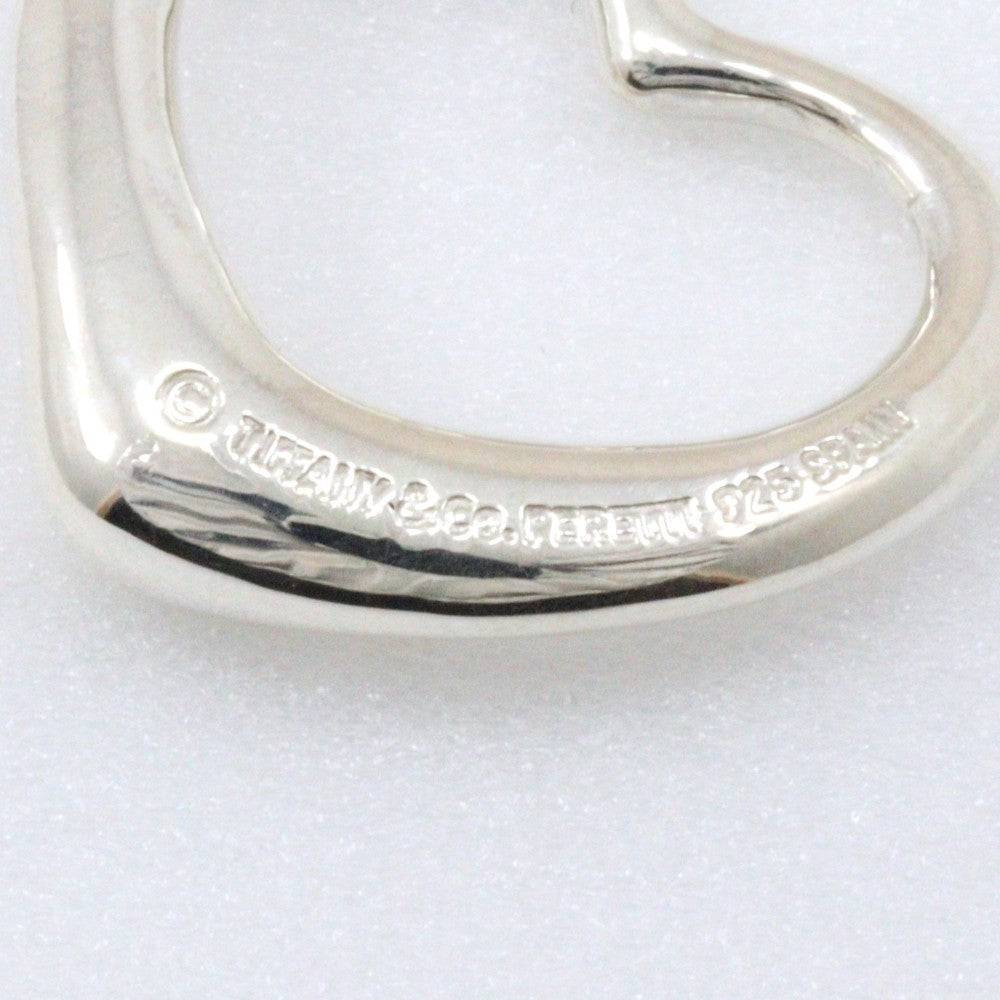 Tiffany & Co. Elsa Peretti Open Heart Pendant Necklace Sterling Silver, SILVER, SILVER, Necklace