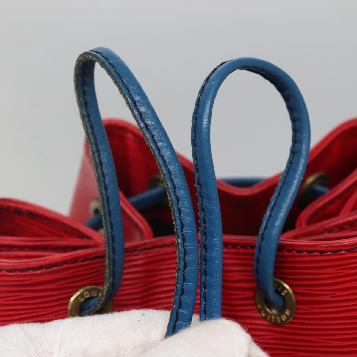 Louis Vuitton Bicolor Noe Handbag Epi Leather, RED, LEATHER, Handbag