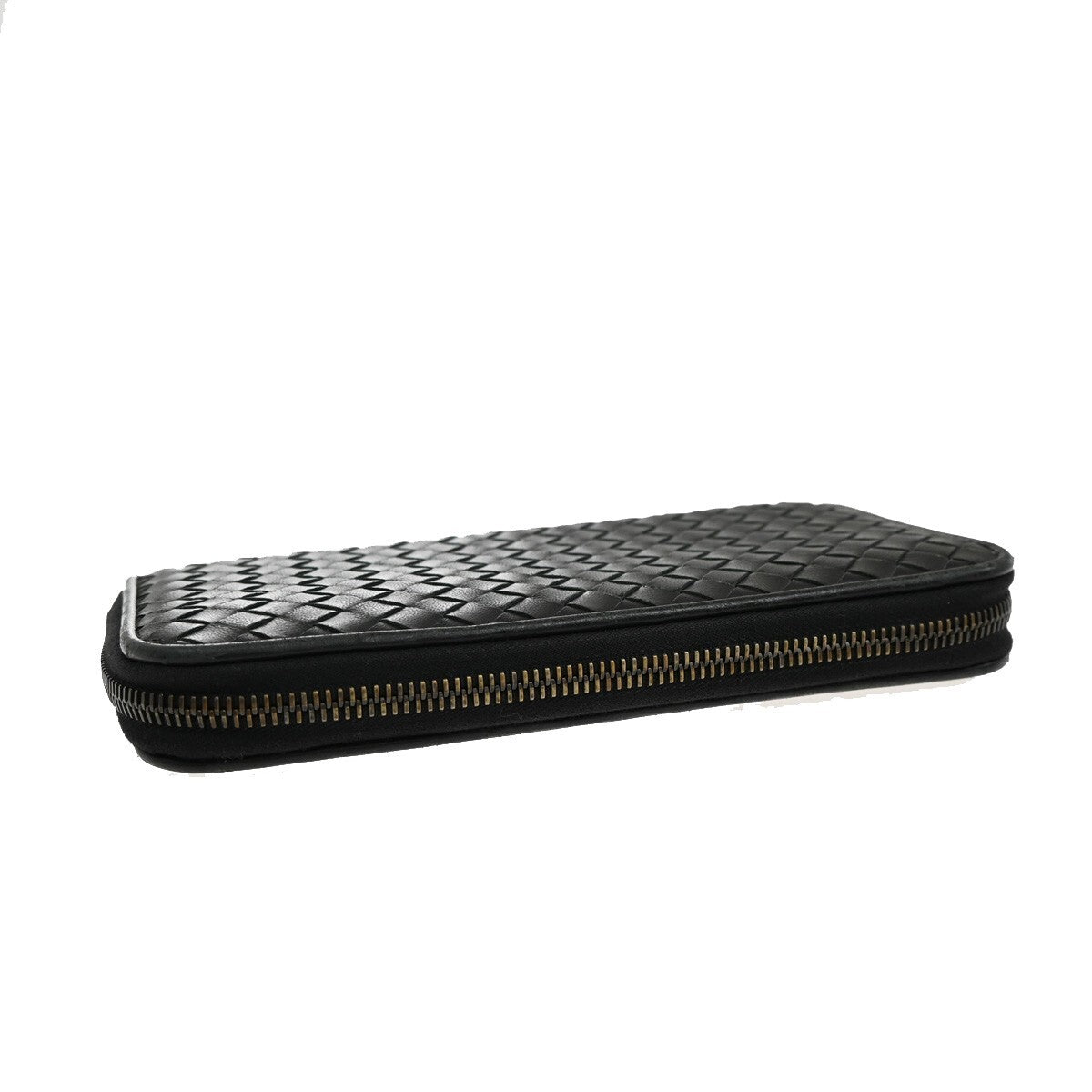 Bottega Veneta Intrecciato Wallet Leather, BLACK, LEATHER, Wallets