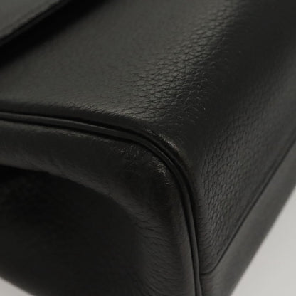 Burberry Vintage Handbag Leather, BLACK, LEATHER, Handbag