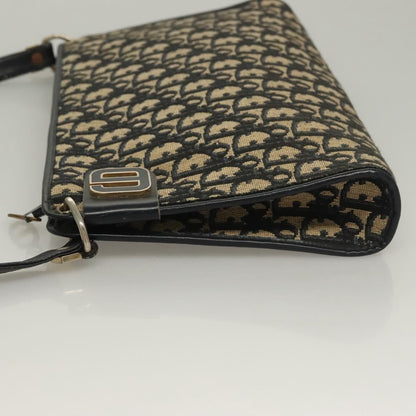 Christian Dior Vintage Trotter Shoulder Bag Canvas, NAVY, CANVAS, Shoulder bag