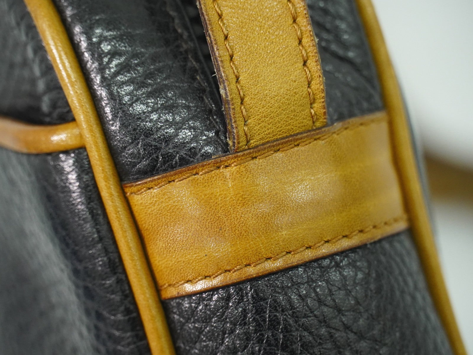 Celine Vintage Shoulder Bag Leather, BLACK, LEATHER, Shoulder bag