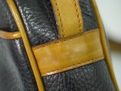 Celine Vintage Shoulder Bag Leather, BLACK, LEATHER, Shoulder bag