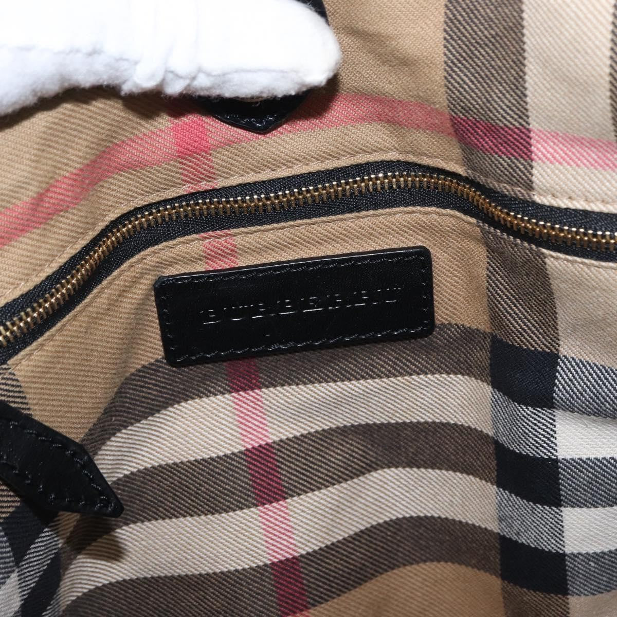 Burberry Vintage Tote Leather, BLACK, LEATHER, Tote bag